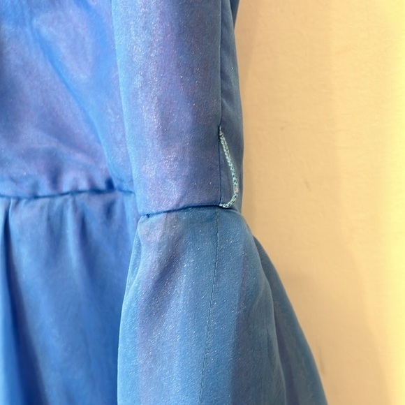 Vintage 60s ruffle faux wrap halter a line midi dress women’s size small / 4 - Picture 5 of 9